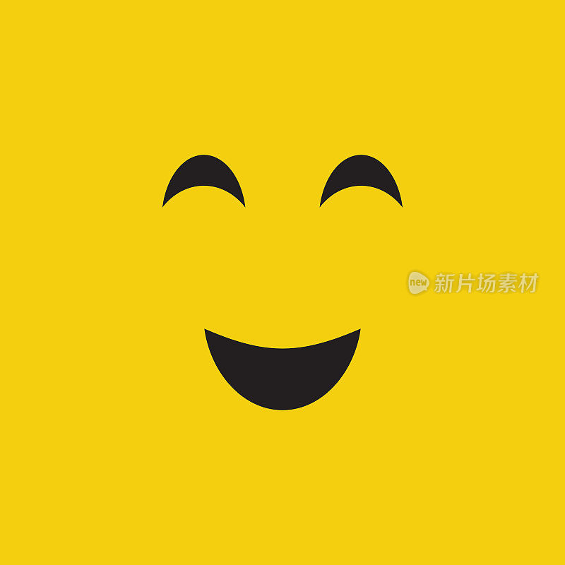 Smile face expression illustration vector design template